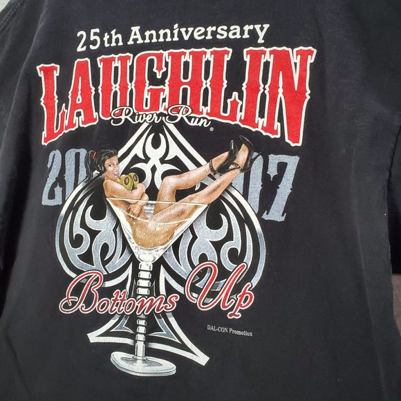 River Run Men Shirt XL Laughlin 25th Anniversary Bottoms‎ Ups Graphic Y2K Tee - Picture 6 of 9